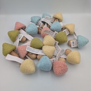 Wood Felt Mushroom Bulk Set 20 Pastel Woodland Decor 3.5 In Gerson International